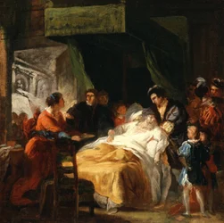 Der Tod von Leonardo da Vinci in den Armen von Franz I., ca. 1781